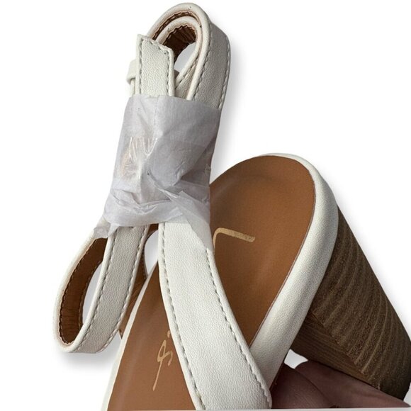 Lulu's Jaylea White Knotted Ankle Strappy Heeled Bridal Sandals Size 11 - Picture 7 of 11